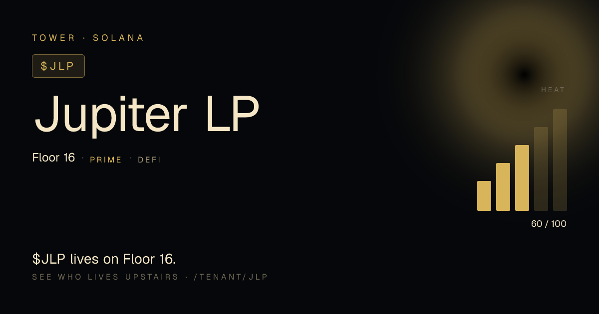 Jupiter LP ($JLP) — Floor 16 · Tower Map
