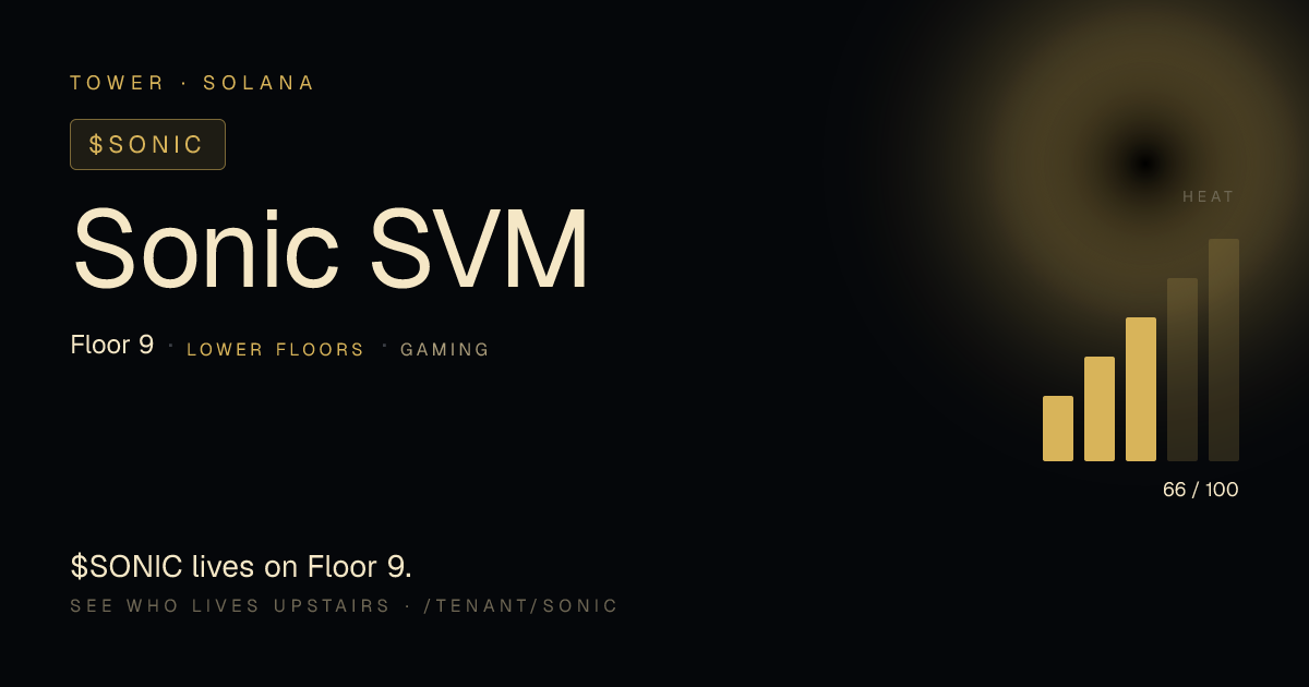 Sonic SVM ($SONIC) — Floor 9 · Tower Map